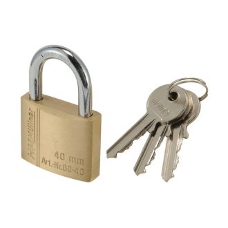   HM Müllner lakat, függőlakat, 3 kulccsal 45mm-30,2x6,3mm, sárgaréz, edzett acél, különálló, 80-45