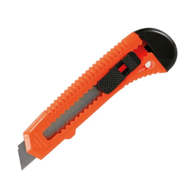 HM Müllner tapétavágó, törhető pengés kés 18mm, műanyag ház, narancssárga, 80A