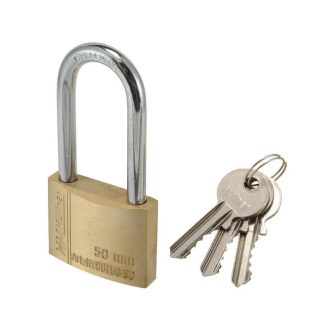   HM Müllner lakat 3 kulccsal, extra erős 40mm-64,0x6,0mm, sárgaréz, edzett acél, bliszteres, 88L40-70SB