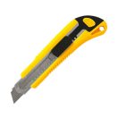 HM Müllner tapétavágó, törhető pengés kés 18mm, műanyag ház, 3 pengés, Automatik, 89A