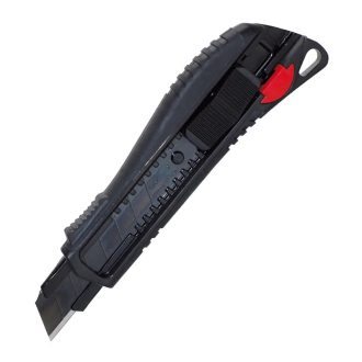   HM Müllner tapétavágó, törhető fekete pengés kés 18mm, műanyag ház, 93A