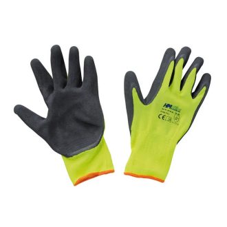   HM Müllner MV PA latex mártott kesztyű, sárga-fekete 11, AH-11LGL