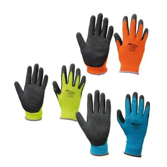   HM Müllner MV kesztyű gyermek, kék poliészter fekete habosított latex tenyér 6 (8-10 éves), AH-6L