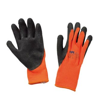   HM Müllner MV szerelőkesztyű téliesített, Orange akril fekete habosított latex tenyér 9, AH-9LT