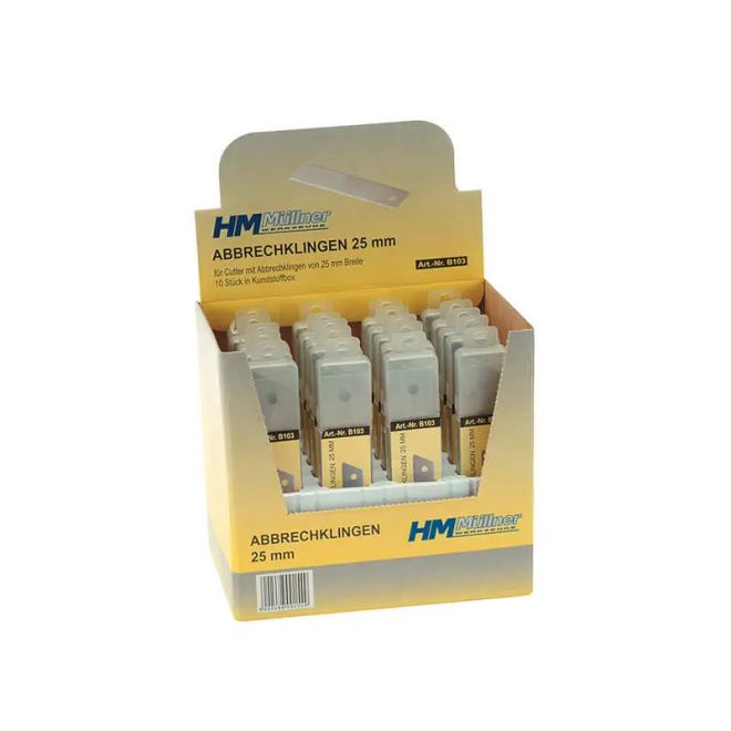 HM Müllner tapétavágó kés penge 9x0,4mm, 10db/csomag, B102