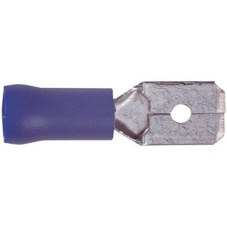   HM Müllner kábelsaru lapos 6,3mm saruszélesség (6,3-0,8) kék, 20db/bliszter, B363