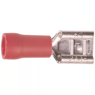   HM Müllner kábelsaru, csúszósaru, lapos csatlakozó hüvely 4,8mm saruszélesség (4,8-0,8) kék, 20db/bliszter, B448