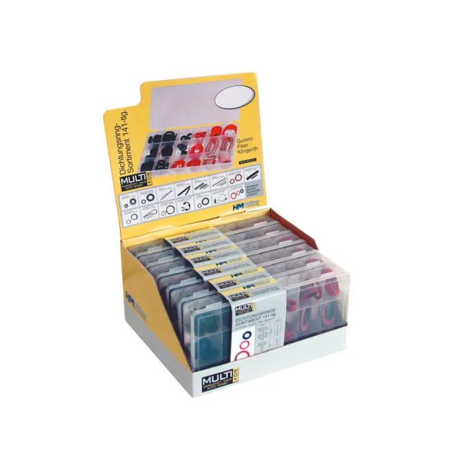 HM Müllner tömítőgyűrű készlet 160db/szortiment doboz (22 méret), BOX-D160