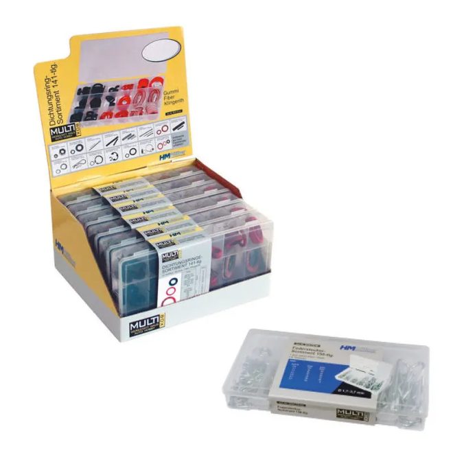 HM Müllner rugós biztosító szeg készlet 150db/szortiment doboz (6 méret), BOX-FS150