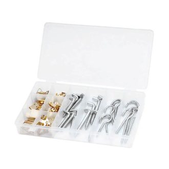   HM Müllner horog, kampó készlet, 83db/szortiment doboz (10 méret), BOX-H83