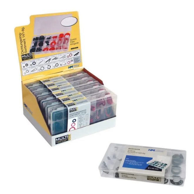 HM Müllner O-gyűrű készlet 225db/szortiment doboz (18 méret), BOX-OR225