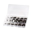 HM Müllner seeger/ zéger/ biztonsági gyűrű készlet tengelyre 300db/szortiment dobozban (18 méret), BOX-SR300