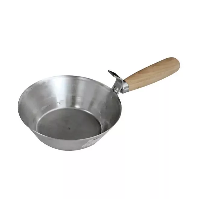 HM Müllner kőműves tál, fángli 180mm, fém, akasztóval, fa markolat, BW-MP180