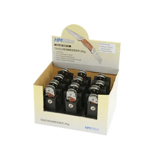 HM Müllner zsebkés és trapézpengés kés 170mm, KM170