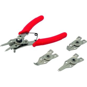   HM Müllner zégerfogó, seeger-gyűrű fogó készlet, cserélhető fejjel, 160mm, KSZ160