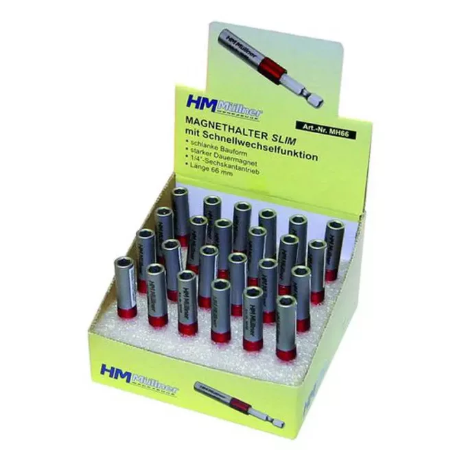 HM Müllner bitbefogó 1/4", mágneses, 66mm, vékony, MH66