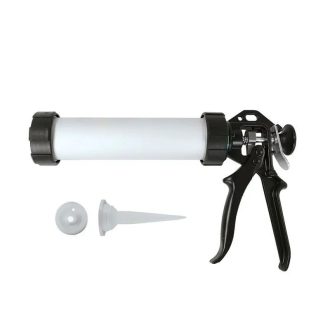   HM Müllner kartuskinyomó, kittkinyomó pisztoly 600ml, Alumínium henger, adagolócsúccsal és adapterrel, P168-AL