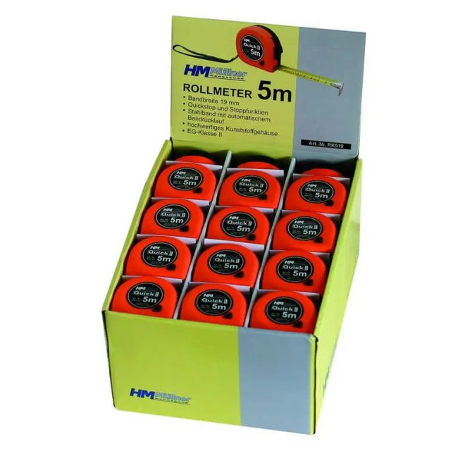 HM Müllner mérőszalag 8mx25mm, Profi, bevizsgált, Quickstop funkcióval, RK825