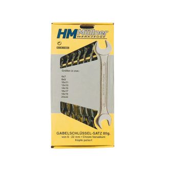   HM Müllner csillagkulcs készlet 8 részes 6-22mm, Standard, CrV, RS8SK