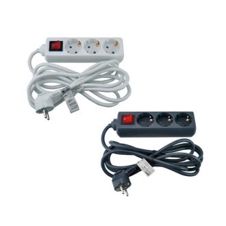   HM Müllner hosszabbító-elosztó 3 csatlakozó, 3m, kapcsolható, fehér, SDB3S