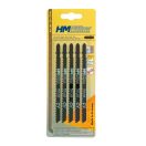 HM Müllner dekopírfűrészlap, szúrófűrészlap CV, 5db/csom 132x110x4x6x8x1,45mm Vágási vastagság 5-100mm, SS-1304L