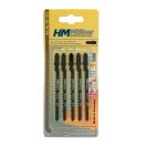 HM Müllner dekopírfűrészlap, szúrófűrészlap CV, 5db/csom 100x75x4x6x8x1,25mm Vágási vastagság 5-50mm, gyors ívvágás, SS-1305