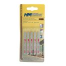 HM Müllner dekopírfűrészlap, szúrófűrészlap HSS, 5db/csom 75x50x2x12x8x1,00mm Vágási vastagság 2,5-6mm,acéllemezek, SS-1313