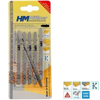   HM Müllner dekopírfűrészlap, szúrófűrészlap CV, 5+1db/csom. 5db SS-1345 +1db SS-1382, SS-1345A