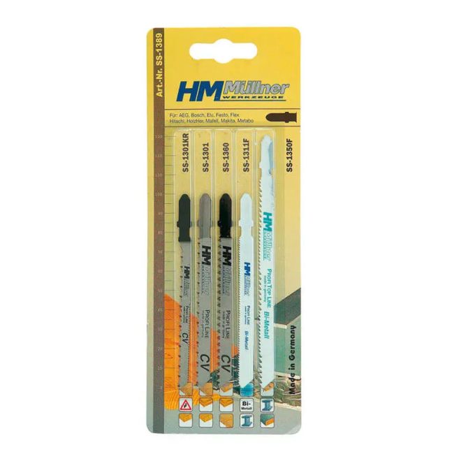 HM Müllner dekopírfűrészlap, szúrófűrészlap CV, 5db/csom 1-1db SS-1301,SS-1301KR, SS-1360, SS-1311F, SS-1350F, SS-1389