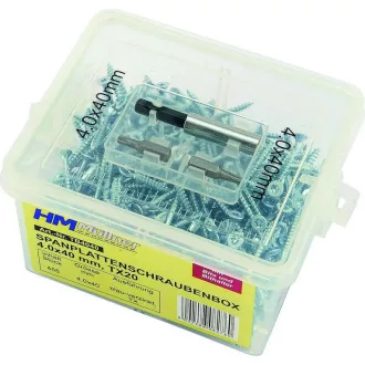   HM Müllner TX forgácslap, USB csavar műanyag dobozban 5,0x60mm, 195db, TB5060