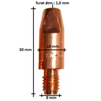 Áramátadó, fúvóka M8x10x30mm-1,0mm erősített, 1030