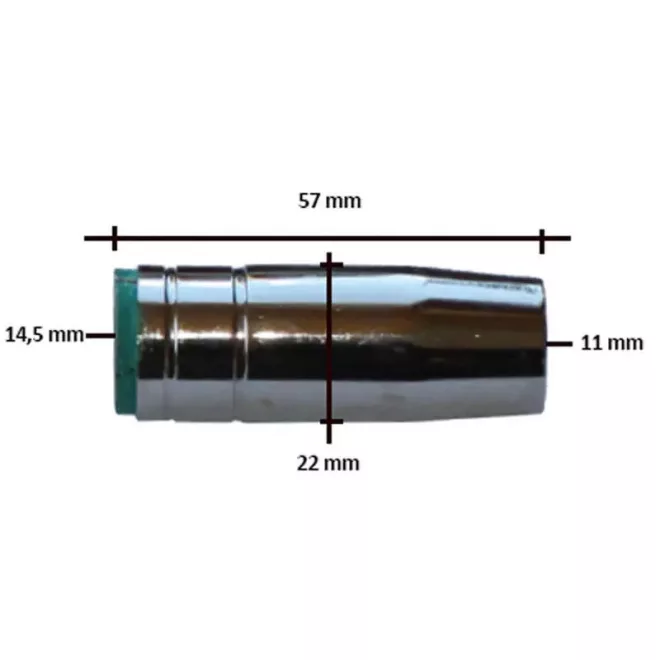 Gázterelő MB25AK 15 MW kúpos, MIG250 15,0mm (57mm) MW, 425.08.02MW