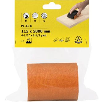   Klingspor csiszolólap-finispapír 115x5000mm P180-PL 31 B gyűjtőcsomag (5db) festék/lakk/kitt,fa, 241821