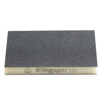   Klingspor csiszolóhasáb-rugalmas, 2 oldalú 123x96x12,5mm P120-SW 502-festék/lakk/kitt,fa, 244377