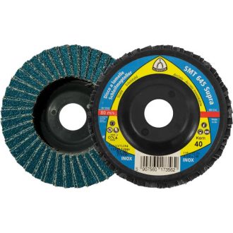   Klingspor lamellás csiszolókorong, tányér 115x22,2mm P60-egyenes-SMT 645 SUPRA-acél,inox, 278591