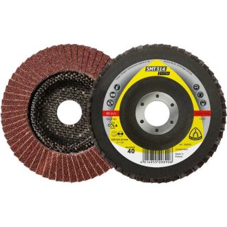   Klingspor lamellás csiszolókorong, tányér 115x22,2mm P80-kúpos-SMT 314 EXTRA-acél,színes fém, 322812