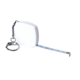 Lev mérőszalag 1mx6mm, kulcstartós, fehér, 11444