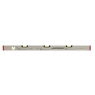   Lev Horizont alumínium vízmérték 80cm, 4 libellás, elhajlás beállításához 0°, 1°, 2°, gumi vég, 15230