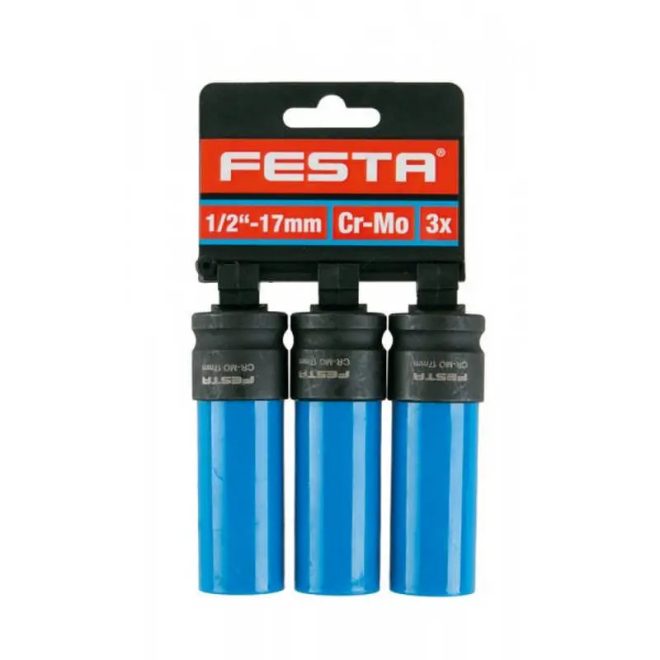 Lev Festa, Honiton dugókulcs fej készlet 1/2" 21mm 3db, Cr-Mo, 17338