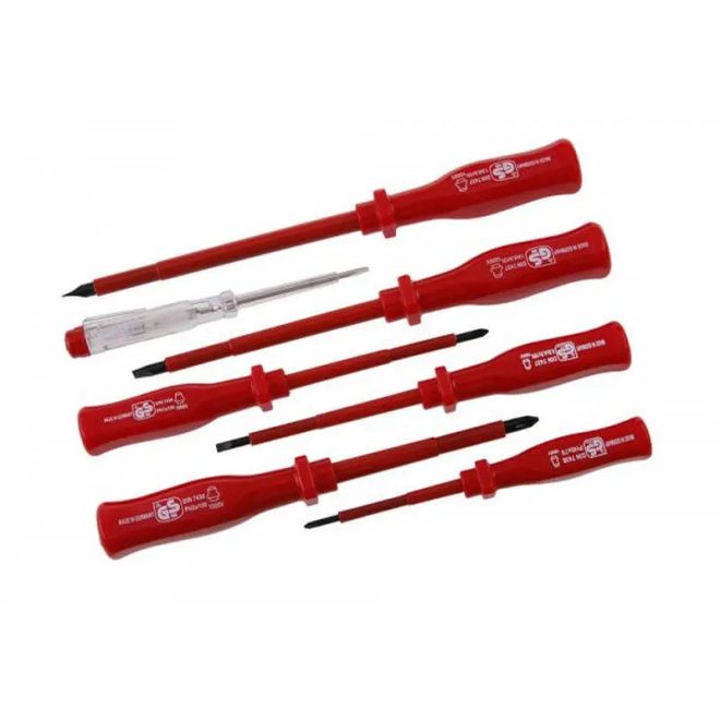 Lev Festa csavarhúzó készlet 6 részes, FL, PH, szigetelt, 1000V, fázisceruzával, 18410