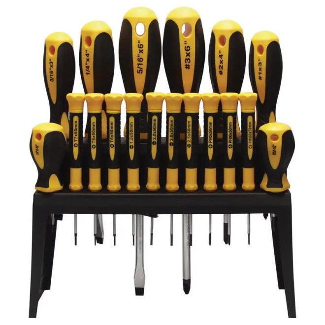 Lev Festa csavarhúzó készlet 18 részes, FL, PH, Torx, mágneses CrV, 18424