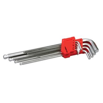   Lev Festa imbuszkulcs készlet 9 részes hatlapú 1,5-10mm, gömbfejű, hosszított, CrV, 18492