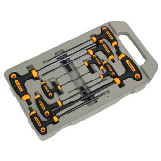   Lev Festa T-csavarhúzó imbusz készlet, 9 részes, hatlapú, 2, 2.5, 3, 4, 5, 6, 7, 8, 10mm, CrV, műanyag dobozban, 18494