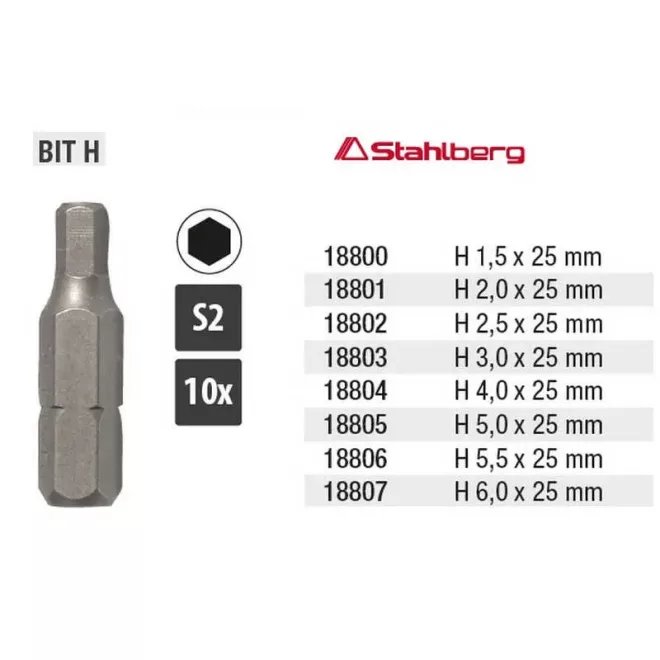 Lev Stahlberg bitfej H1.5, 25mm, S2, 10db, 18800