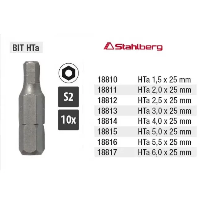 Lev Stahlberg bitfej HTa5.5, 25mm, S2, 10db, 18816