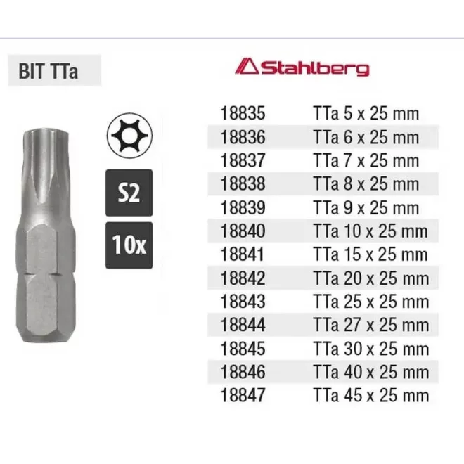 Lev Stahlberg bitfej TTa27, 25mm, S2, 10db, 18844