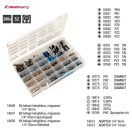 Lev bit és adapter készlet 280 részes (28 féle/10db), S2, mágneses, műanyag dobozban, 18993