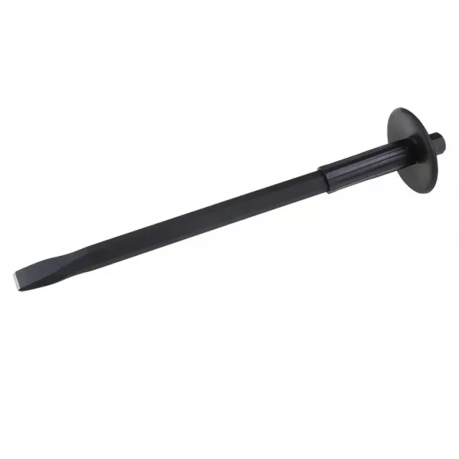 Lev laposvéső, fekete, keskenyített fejű, kézvédővel 250x19mm, 19401
