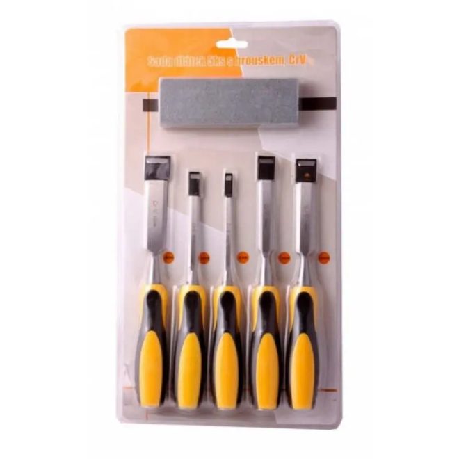 Lev Festa favéső készlet 5 részes: 6, 10, 15, 20, 25mm, CrV + fenőkő, 19451