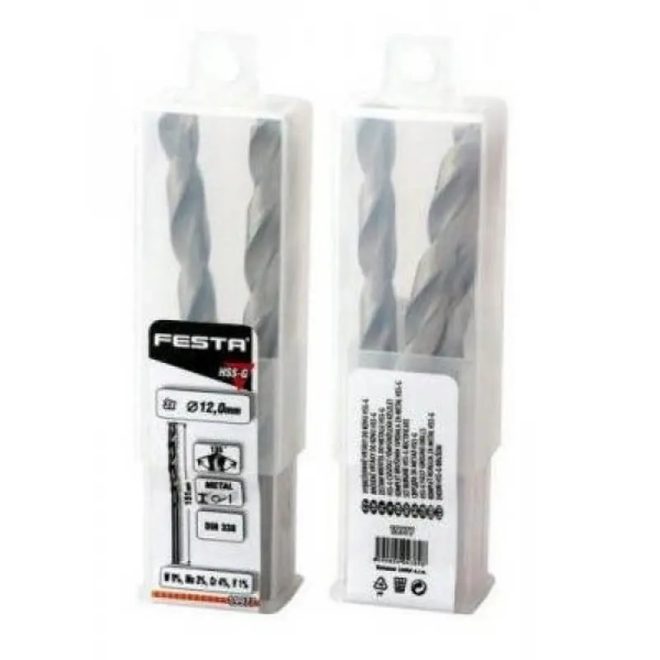 Lev Festa fúrószár, fémcsigafúró DIN 338 HSS-G W9 10,90mm, csiszolt- fém-inox, Alu, 19629